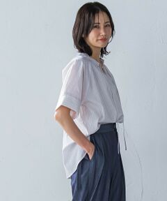 LAUTREAMONT / ロートレアモン シャツ・ブラウス | ローンラメストライプブラウス≪手洗い可能≫