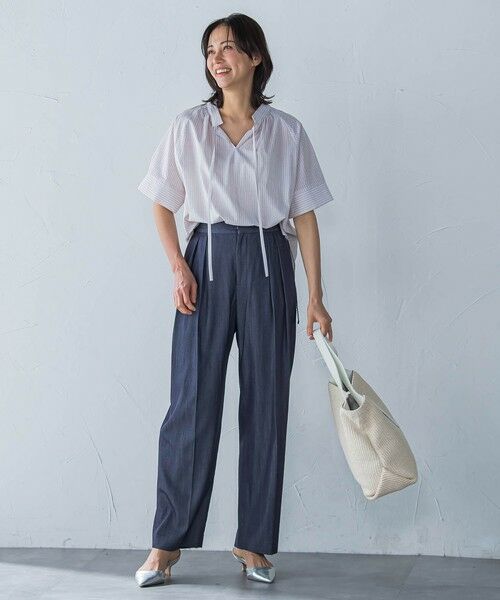 LAUTREAMONT / ロートレアモン シャツ・ブラウス | ローンラメストライプブラウス≪手洗い可能≫ | 詳細16