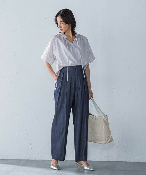 LAUTREAMONT / ロートレアモン シャツ・ブラウス | ローンラメストライプブラウス≪手洗い可能≫ | 詳細17