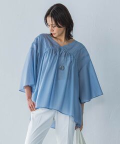 LAUTREAMONT / ロートレアモン シャツ・ブラウス | ピンタックレースチュニックブラウス≪手洗い可能≫