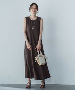 LAUTREAMONT / ロートレアモン ロング・マキシ丈ワンピース | 【WEB限定】ひやさらシワレスワンピース≪洗濯機で洗える≫