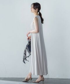 LAUTREAMONT / ロートレアモン ロング・マキシ丈ワンピース | 【WEB限定】ひやさらシワレスワンピース≪洗濯機で洗える≫