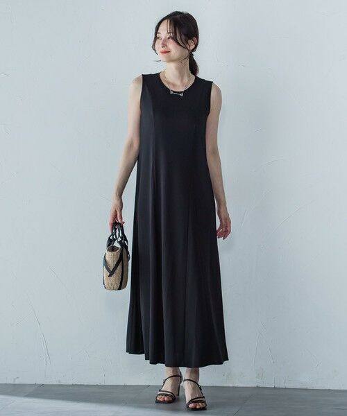 LAUTREAMONT / ロートレアモン ロング・マキシ丈ワンピース | 【WEB限定】ひやさらシワレスワンピース≪洗濯機で洗える≫ | 詳細1