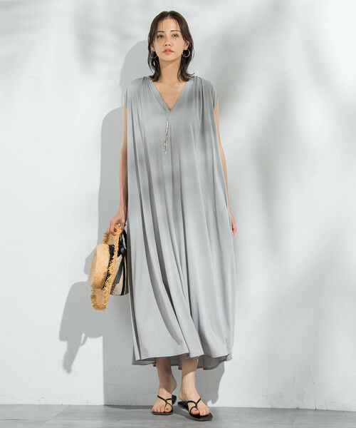 LAUTREAMONT / ロートレアモン ロング・マキシ丈ワンピース | 【一部店舗限定販売】Rethink SOFT TENJIKUワンピース≪洗濯機で洗える≫ | 詳細12