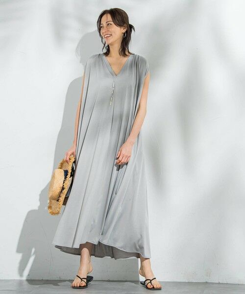 LAUTREAMONT / ロートレアモン ロング・マキシ丈ワンピース | 【一部店舗限定販売】Rethink SOFT TENJIKUワンピース≪洗濯機で洗える≫ | 詳細13