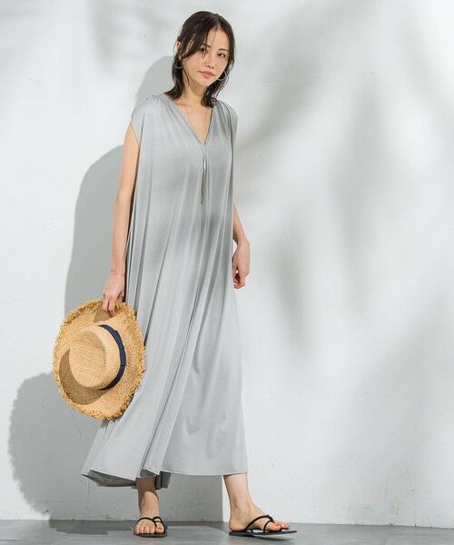 LAUTREAMONT / ロートレアモン ロング・マキシ丈ワンピース | 【一部店舗限定販売】Rethink SOFT TENJIKUワンピース≪洗濯機で洗える≫ | 詳細14