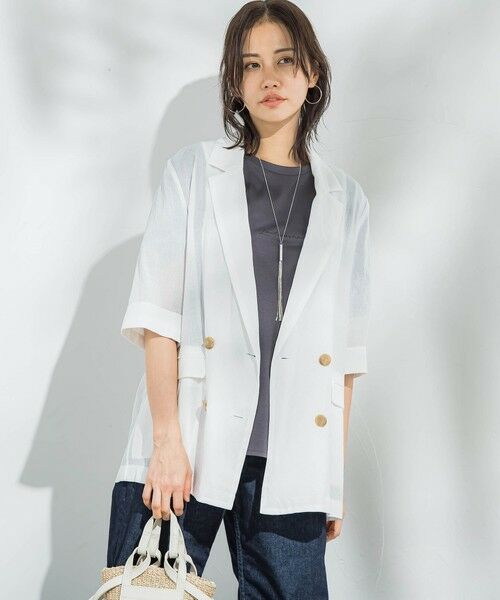 LAUTREAMONT / ロートレアモン テーラードジャケット | シアーダブルジャケット≪手洗い可能≫ | 詳細10