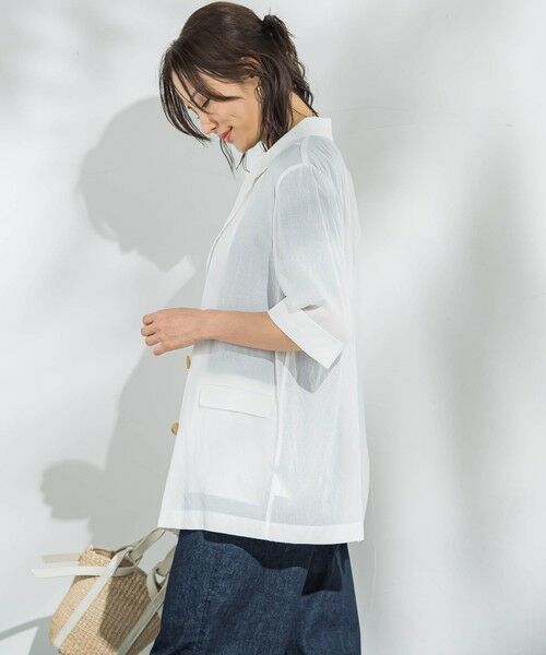 LAUTREAMONT / ロートレアモン テーラードジャケット | シアーダブルジャケット≪手洗い可能≫ | 詳細11