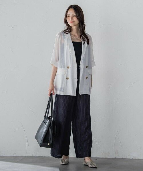 LAUTREAMONT / ロートレアモン テーラードジャケット | シアーダブルジャケット≪手洗い可能≫ | 詳細13