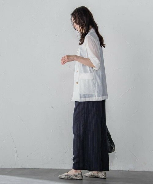 LAUTREAMONT / ロートレアモン テーラードジャケット | シアーダブルジャケット≪手洗い可能≫ | 詳細14