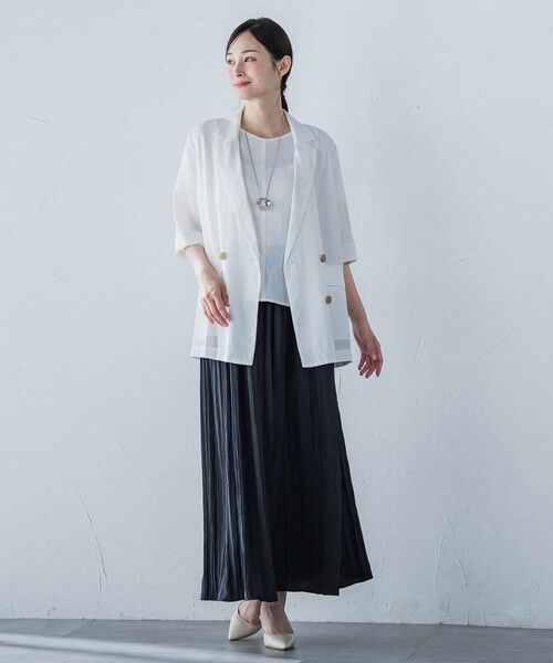 LAUTREAMONT / ロートレアモン テーラードジャケット | シアーダブルジャケット≪手洗い可能≫ | 詳細3