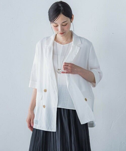 LAUTREAMONT / ロートレアモン テーラードジャケット | シアーダブルジャケット≪手洗い可能≫ | 詳細5