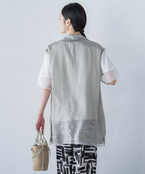 LAUTREAMONT / ロートレアモン ダウンジャケット・ベスト | 【WEB限定】フィブリルタフタロングジレ ≪手洗い可能≫ | 詳細7