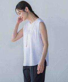 LAUTREAMONT / ロートレアモン カットソー | ラウンドヘムノースリーブカットソー≪洗濯機で洗える≫