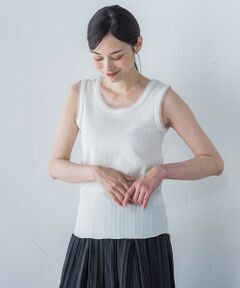 LAUTREAMONT / ロートレアモン キャミソール・チューブトップ | 【一部店舗限定販売】チュールディテールニットタンクトップ≪手洗い可能≫
