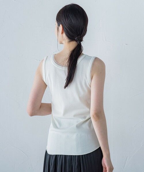 LAUTREAMONT / ロートレアモン キャミソール・チューブトップ | 【一部店舗限定販売】チュールディテールニットタンクトップ≪手洗い可能≫ | 詳細1