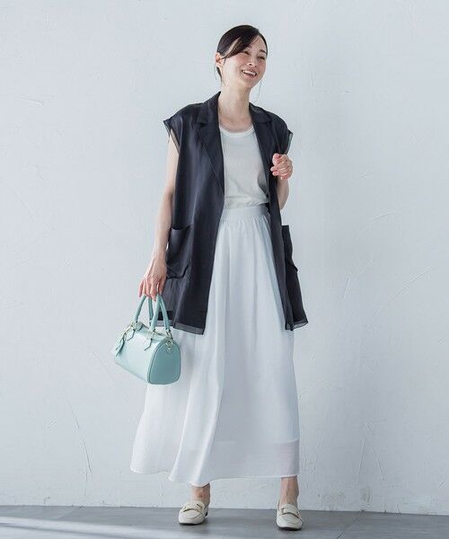 LAUTREAMONT / ロートレアモン キャミソール・チューブトップ | 【一部店舗限定販売】チュールディテールニットタンクトップ≪手洗い可能≫ | 詳細2