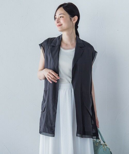 LAUTREAMONT / ロートレアモン キャミソール・チューブトップ | 【一部店舗限定販売】チュールディテールニットタンクトップ≪手洗い可能≫ | 詳細5