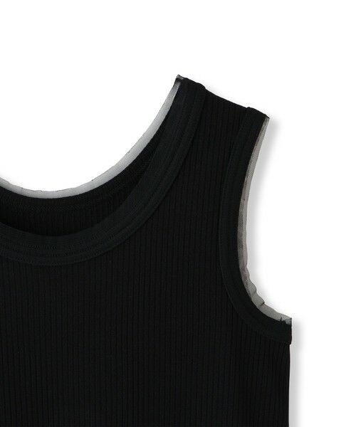 LAUTREAMONT / ロートレアモン キャミソール・チューブトップ | 【一部店舗限定販売】チュールディテールニットタンクトップ≪手洗い可能≫ | 詳細12