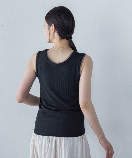 LAUTREAMONT / ロートレアモン キャミソール・チューブトップ | 【一部店舗限定販売】チュールディテールニットタンクトップ≪手洗い可能≫ | 詳細8