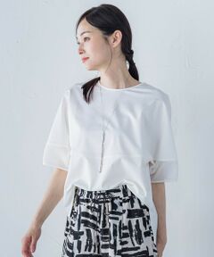 LAUTREAMONT / ロートレアモン カットソー | 袖口シアーフォルムカットソー≪手洗い可能≫