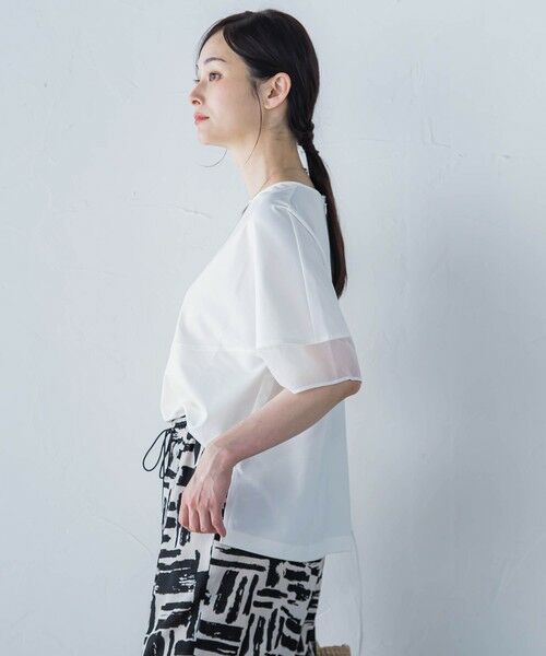 LAUTREAMONT / ロートレアモン カットソー | 袖口シアーフォルムカットソー≪手洗い可能≫ | 詳細1