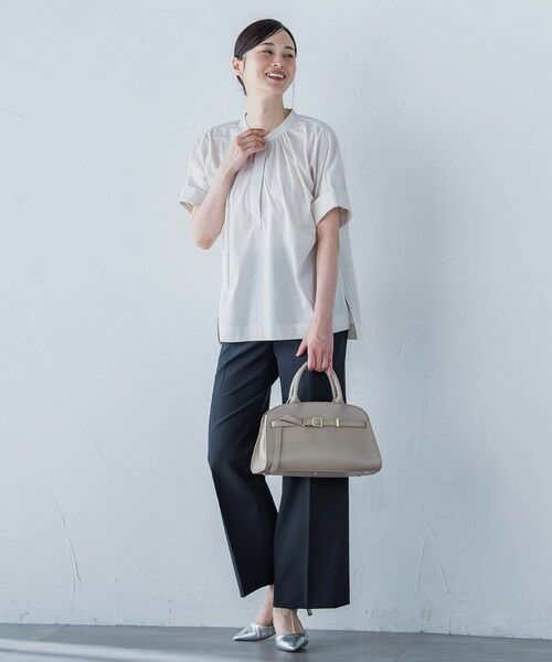 LAUTREAMONT / ロートレアモン シャツ・ブラウス | 【WEB限定】ライクアウーヴンバンドカラーブラウス≪洗濯機で洗える≫ | 詳細3