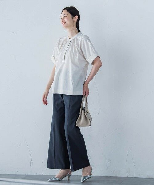 LAUTREAMONT / ロートレアモン シャツ・ブラウス | 【WEB限定】ライクアウーヴンバンドカラーブラウス≪洗濯機で洗える≫ | 詳細4