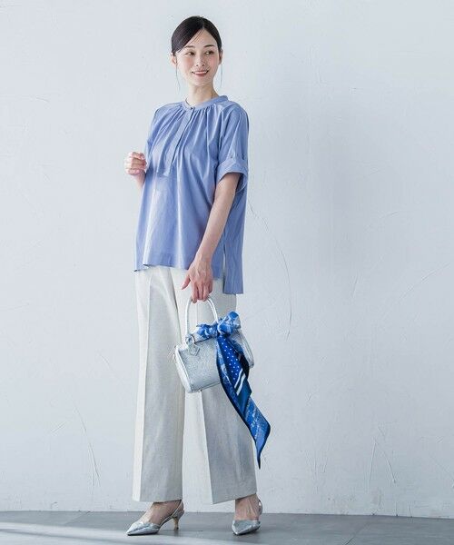 LAUTREAMONT / ロートレアモン シャツ・ブラウス | 【WEB限定】ライクアウーヴンバンドカラーブラウス≪洗濯機で洗える≫ | 詳細24