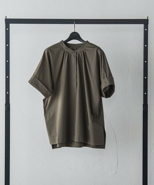 LAUTREAMONT/ロートレアモン 【WEB限定】ライクアウーヴンバンドカラーブラウス&#8810;洗濯機で洗える&#8811; カーキ 11号