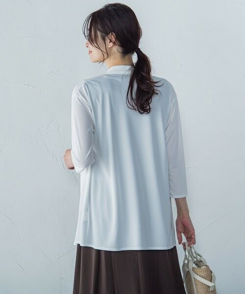 LAUTREAMONT / ロートレアモン カーディガン・ボレロ | 【WEB限定】ひやさらシワレス着流しカーディガン≪洗濯機で洗える≫ | 詳細4