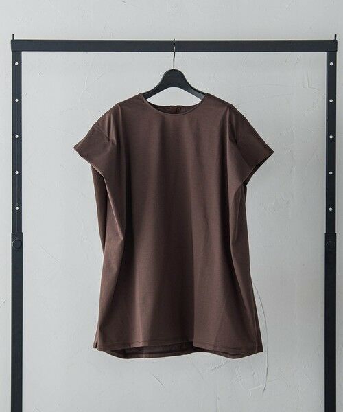 LAUTREAMONT/ロートレアモン 【WEB限定】タックデザインカットソー &#8810;接触冷感／洗濯機OK&#8811; ブラウン 9号