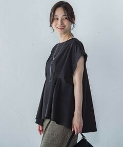 LAUTREAMONT / ロートレアモン カットソー | ペプラム風タックカットソー≪洗濯機で洗える≫