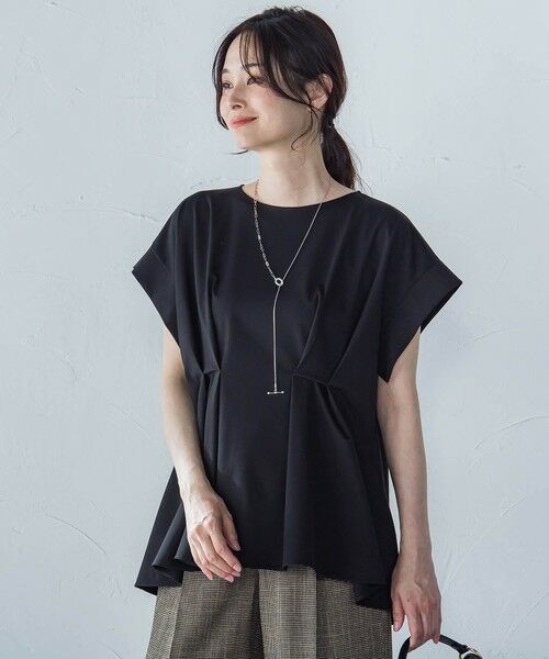 ペプラムカットソー （SAX） ペプラムカットソー （SAX） ペプラムカットソー(Tシャツ