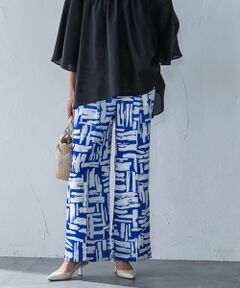 LAUTREAMONT / ロートレアモン その他パンツ | 麻調ボイルプリントパンツ≪洗濯機で洗える≫