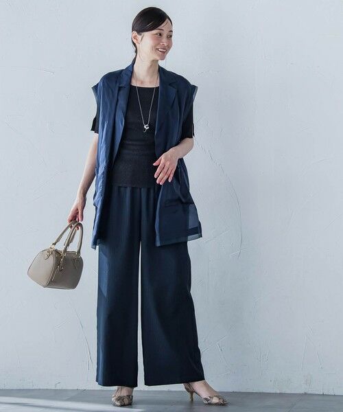 LAUTREAMONT / ロートレアモン その他パンツ | 【WEB限定】フィルムストライプイージーパンツ ≪手洗い可能≫ | 詳細6