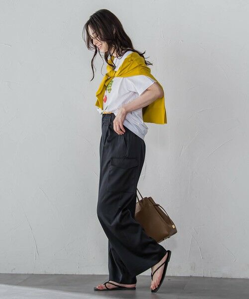 LAUTREAMONT / ロートレアモン その他パンツ | ストレッチカーゴサテンパンツ≪洗濯機で洗える≫ | 詳細3