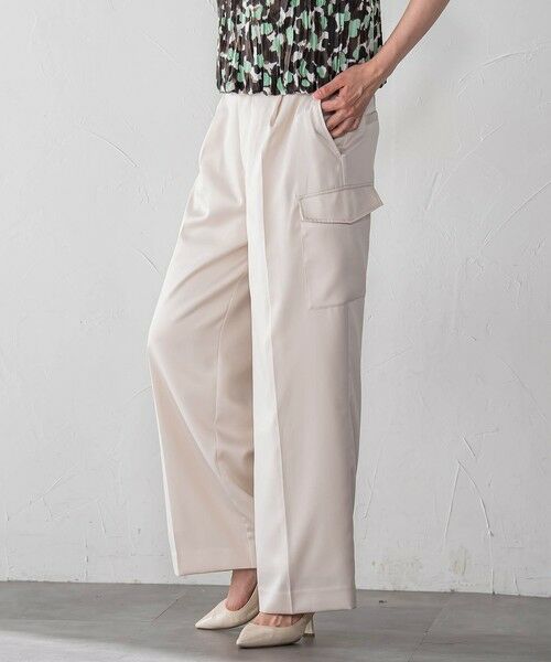 LAUTREAMONT / ロートレアモン その他パンツ | ストレッチカーゴサテンパンツ≪洗濯機で洗える≫ | 詳細12