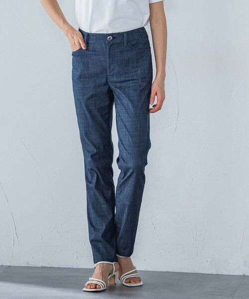 LAUTREAMONT/ロートレアモン ハイパーストレッチデニムライクパンツ≪洗濯機で洗える≫ ネイビー 7号 LAUTREAMONT/ロートレアモン ハイパーストレッチデニムライクパンツ≪洗濯機で洗える≫ ネイビー 7号