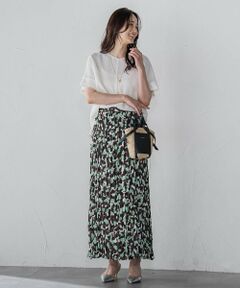 LAUTREAMONT / ロートレアモン ミニ・ひざ丈スカート | ツイルプリントスカート≪洗濯機で洗える≫