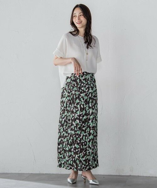 LAUTREAMONT / ロートレアモン ミニ・ひざ丈スカート | ツイルプリントスカート≪洗濯機で洗える≫ | 詳細7