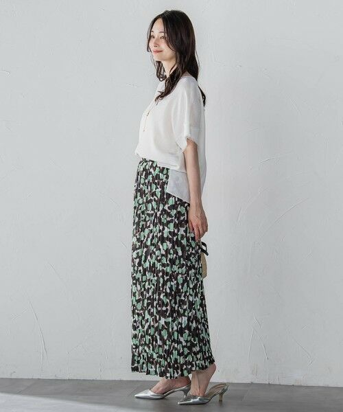 LAUTREAMONT / ロートレアモン ミニ・ひざ丈スカート | ツイルプリントスカート≪洗濯機で洗える≫ | 詳細8