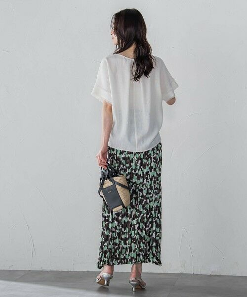 LAUTREAMONT / ロートレアモン ミニ・ひざ丈スカート | ツイルプリントスカート≪洗濯機で洗える≫ | 詳細9