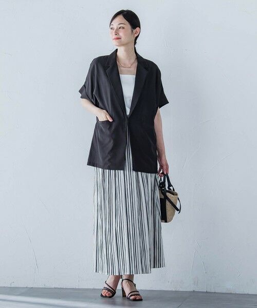 LAUTREAMONT / ロートレアモン ミニ・ひざ丈スカート | ワッシャーストライプスカート≪手洗い可能≫ | 詳細1