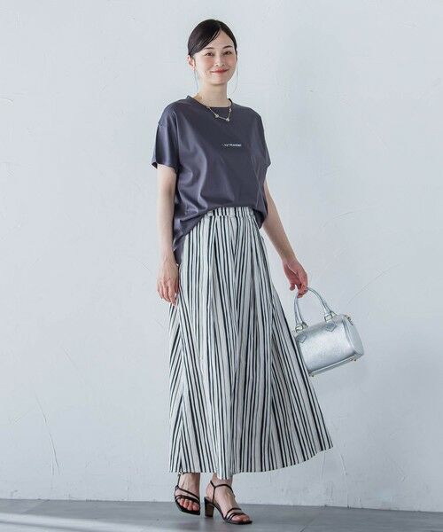 LAUTREAMONT / ロートレアモン ミニ・ひざ丈スカート | ワッシャーストライプスカート≪手洗い可能≫ | 詳細10