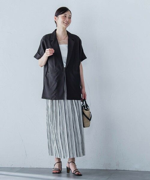 LAUTREAMONT / ロートレアモン ミニ・ひざ丈スカート | ワッシャーストライプスカート≪手洗い可能≫ | 詳細2