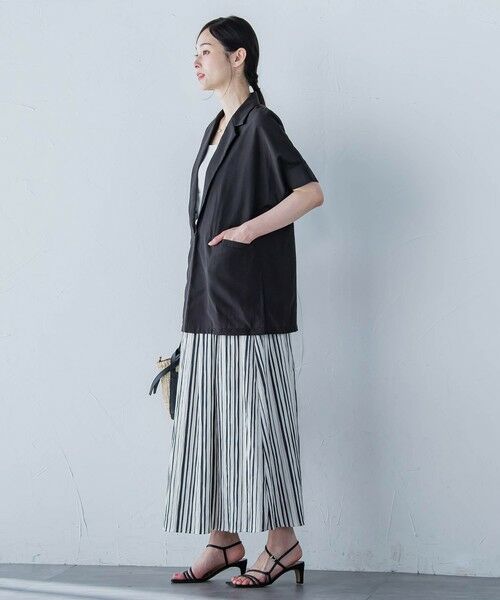 LAUTREAMONT / ロートレアモン ミニ・ひざ丈スカート | ワッシャーストライプスカート≪手洗い可能≫ | 詳細3