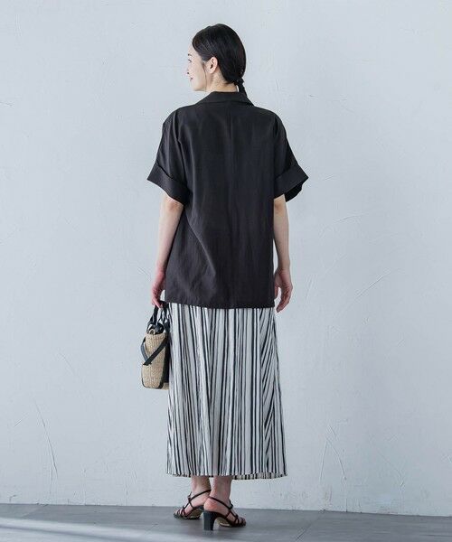 LAUTREAMONT / ロートレアモン ミニ・ひざ丈スカート | ワッシャーストライプスカート≪手洗い可能≫ | 詳細4