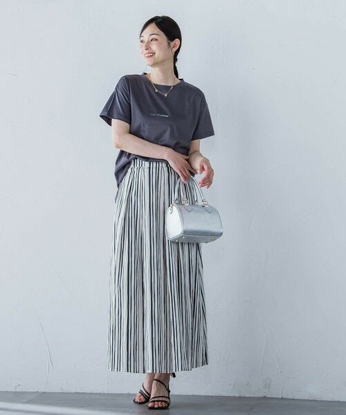 LAUTREAMONT / ロートレアモン ミニ・ひざ丈スカート | ワッシャーストライプスカート≪手洗い可能≫ | 詳細8