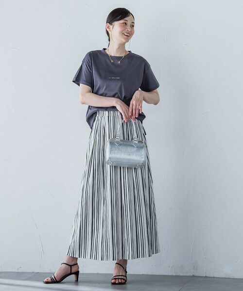 LAUTREAMONT / ロートレアモン ミニ・ひざ丈スカート | ワッシャーストライプスカート≪手洗い可能≫ | 詳細9